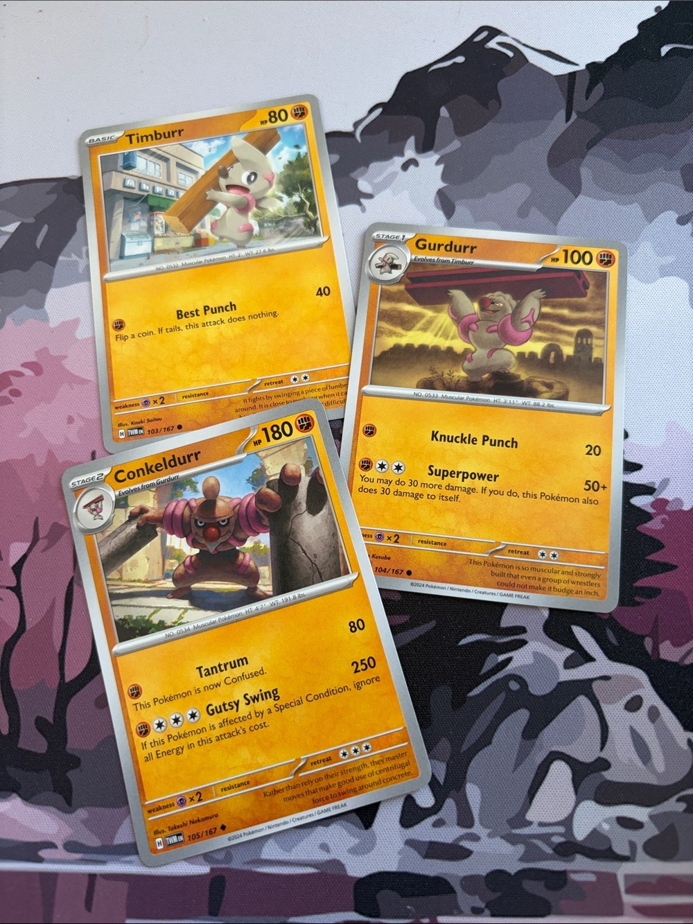 Timburr, Gurdurr & Conkeldurr Evolution Line Lot | Twilight Masquerade | ✨5/$25